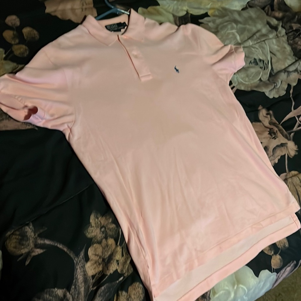 Pink Ralph Lauren polo style shirt